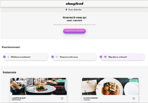 Capture du site OhMyFood